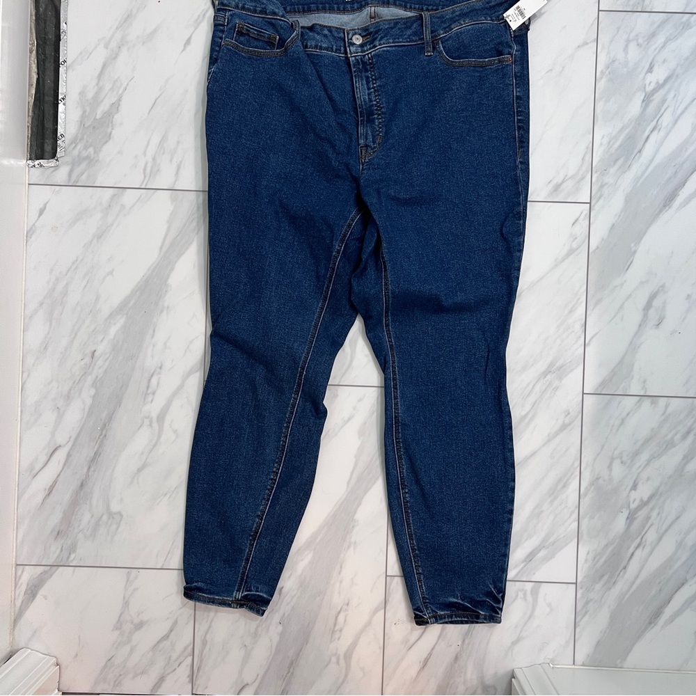 Old Navy Women's High Rise Rockstar Super Skinny Jeans - Dark Blue NWT